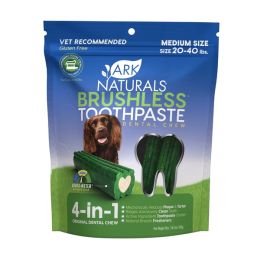 Ark Naturals Breath-Less Brushless Toothpaste Medium To Large Dog Chews, 18-Oz Bag