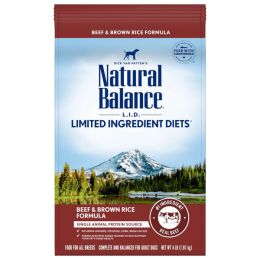 Natural Balance Pet Foods L.I.D. Beef and Brown Rice Adult Dry Dog Food 4lbs