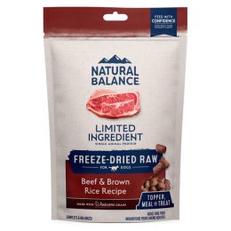 Natural Balance Pet Foods L.I.D. Freeze Dried Dog Food Beef  Brown Rice 5.6 oz