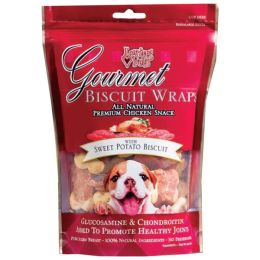 Loving Pets Gourmet Wraps Sweet Potato Biscuit Wrapped with Chicken Dog Treat 8 oz