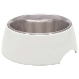 Loving Pets Retro Bowl White Medium