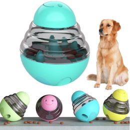 Tumbler Dog Leaky Dog Leaky Ball Bite-resistant Puzzle Training Dog Toy Pet Cat Toy Cat Feeder dog feeder (colour: Pink)