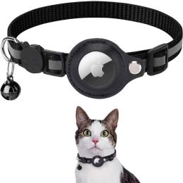 Pet GPS Finder Luminous Protective Case For Apple Air Tag Tracker Case 1 Pcs (Color: black)