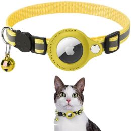 Pet GPS Finder Luminous Protective Case For Apple Air Tag Tracker Case 1 Pcs (Color: Yellow)