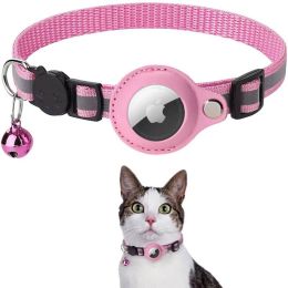 Pet GPS Finder Luminous Protective Case For Apple Air Tag Tracker Case 1 Pcs (Color: Pink)