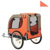 Dog Bike Trailer Orange and Brown